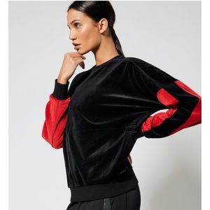ALALA- Velour Crew Neck Sweatshirt Top